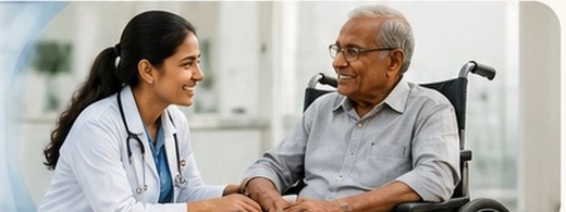 Doctor with elderly patient