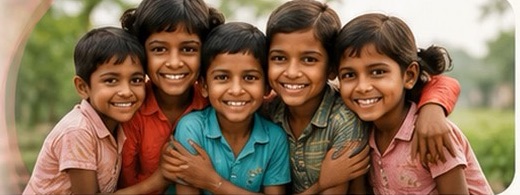 Smiling children together